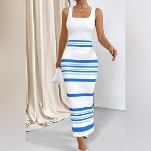 NWOT Blue & White Dress